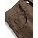 Men's Casual Slim Fit Jeans, Street Style All Match Medium Stretch Jeans
