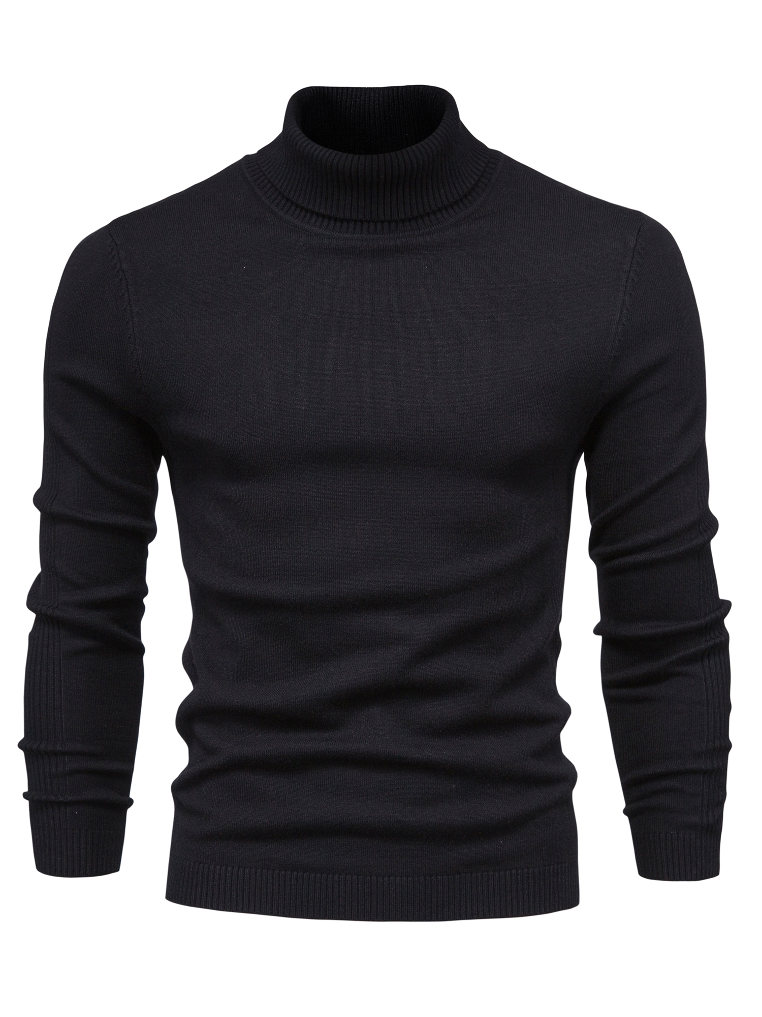 all match best sellers autumn winter pullover men solid turtleneck sweaters details 0